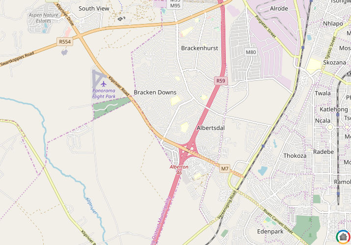 Map location of Brackendowns
